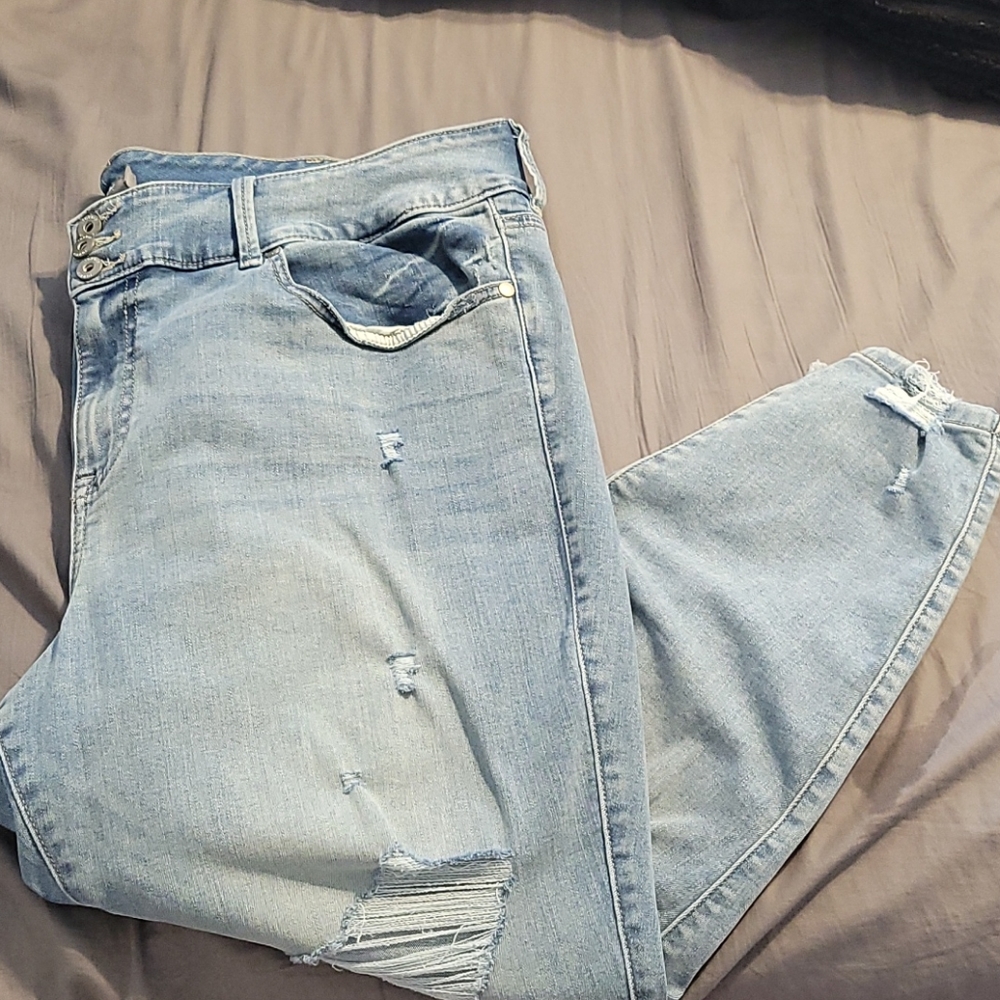 Torrid deconstructed jeans